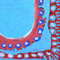 Aboriginal Artwork by Murdie Nampijinpa Morris, Malikijarra Jukurrpa, 46x46cm
