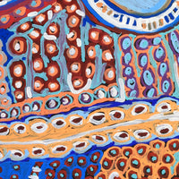 Aboriginal Artwork by Murdie Nampijinpa Morris, Malikijarra Jukurrpa, 182x91cm