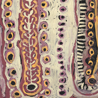 Aboriginal Artwork by Murdie Nampijinpa Morris, Malikijarra Jukurrpa, 91x61cm