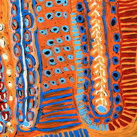 Aboriginal Artwork by Murdie Nampijinpa Morris, Malikijarra Jukurrpa, 91x91cm