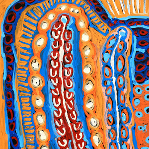 Aboriginal Art by Murdie Nampijinpa Morris, Malikijarra Jukurrpa, 91x91cm - ART ARK®