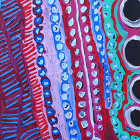 Aboriginal Artwork by Murdie Nampijinpa Morris, Malikijarra Jukurrpa, 107x107cm