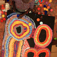 Aboriginal Artwork by Murdie Nampijinpa Morris, Malikijarra Jukurrpa, 182x122cm
