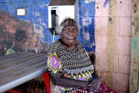 Aboriginal Artwork by Murdie Nampijinpa Morris, Malikijarra Jukurrpa, 46x46cm