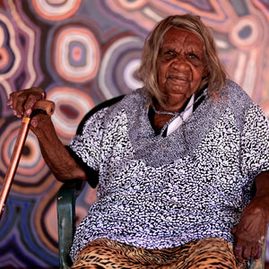 Aboriginal Artwork by Nancy Napanangka Gibson, Mina Mina Jukurrpa, 122x61cm - ART ARK®