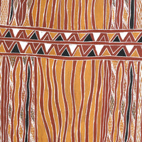 Aboriginal Artwork by Ŋoŋu Ganambarr, Limin, 95x41cm Bark