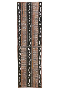 Aboriginal Artwork by Ŋoŋu Ganambarr, Wirrmu ga Djurrpun, 158x45cm Bark