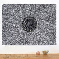 Aboriginal Artwork by Nardia Napurrurla Stafford, Ngurlu Jukurrpa (Native Seed Dreaming), 61x46cm