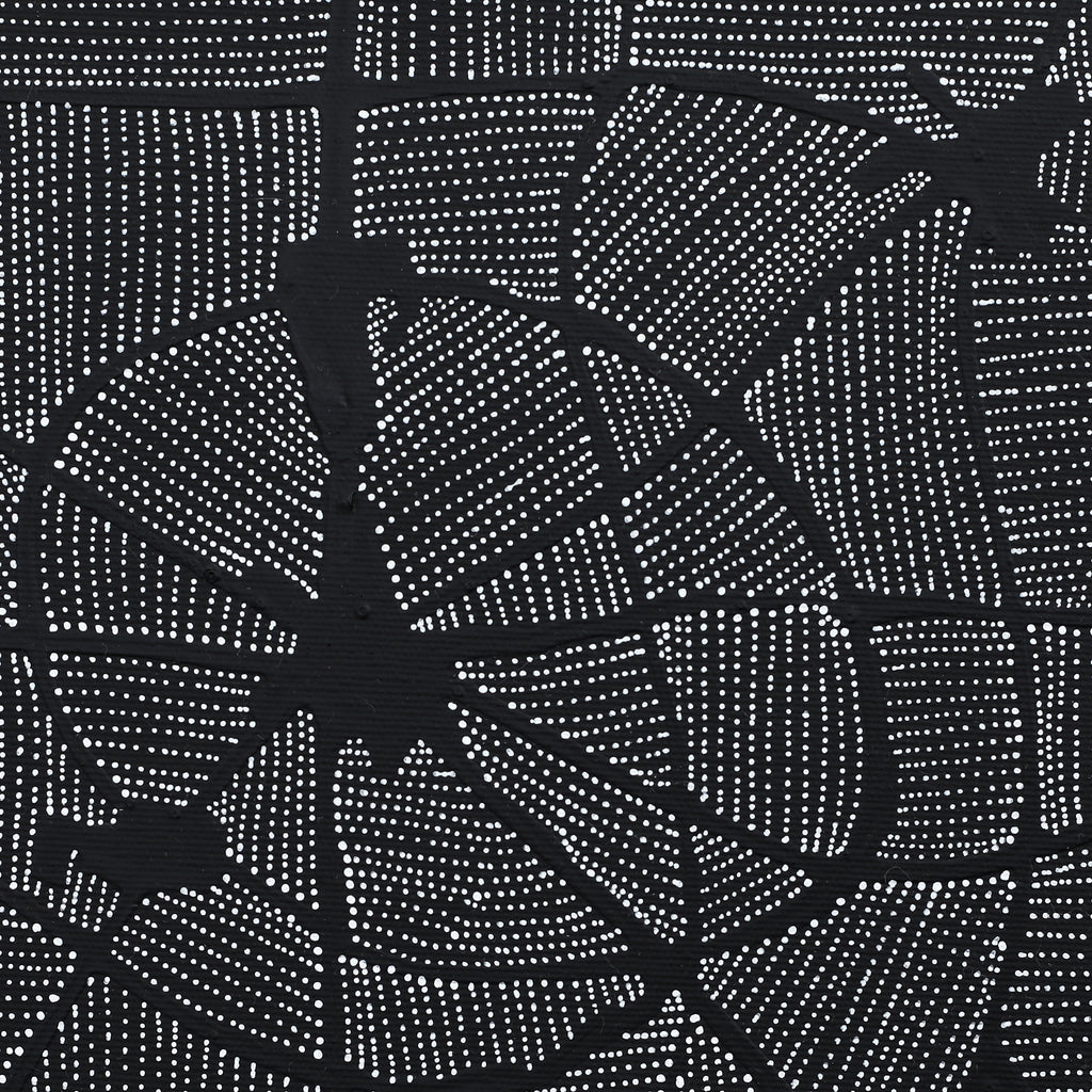 Aboriginal Artwork by Nancy Nungarrayi Collins, Mina Mina Jukurrpa (Mina Mina Dreaming), 30x30cm