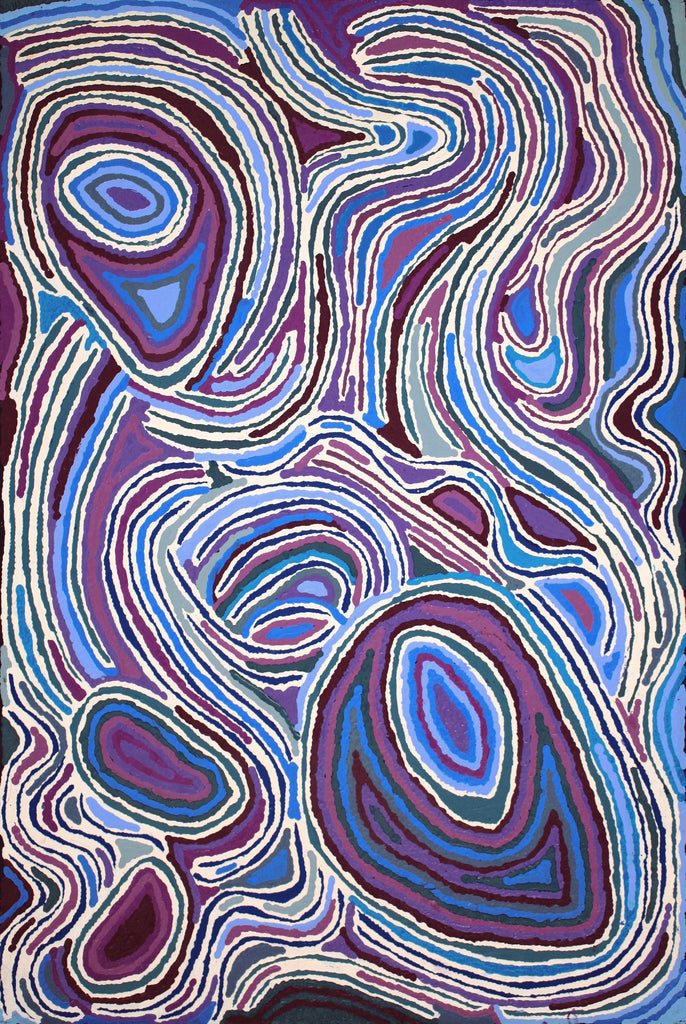 Aboriginal Artwork by Nancy Nungarrayi Collins, Ngalyipi Jukurrpa (Snake Vine Dreaming) - Yanjirlpiri, 91x61cm