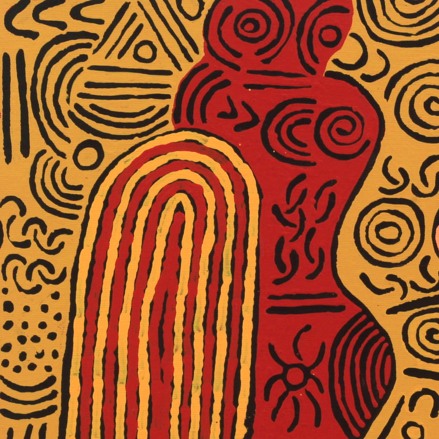 Aboriginal Artwork by Nancy Nungarrayi Collins, Ngalyipi Jukurrpa (Snake Vine Dreaming) - Purturlu, 30x30cm