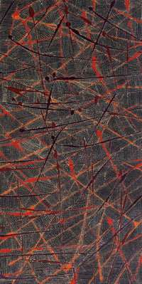 Aboriginal Artwork by Nancy Nungarrayi Collins, Ngalyipi Jukurrpa (Snake Vine Dreaming) - Purturlu, 61x30cm