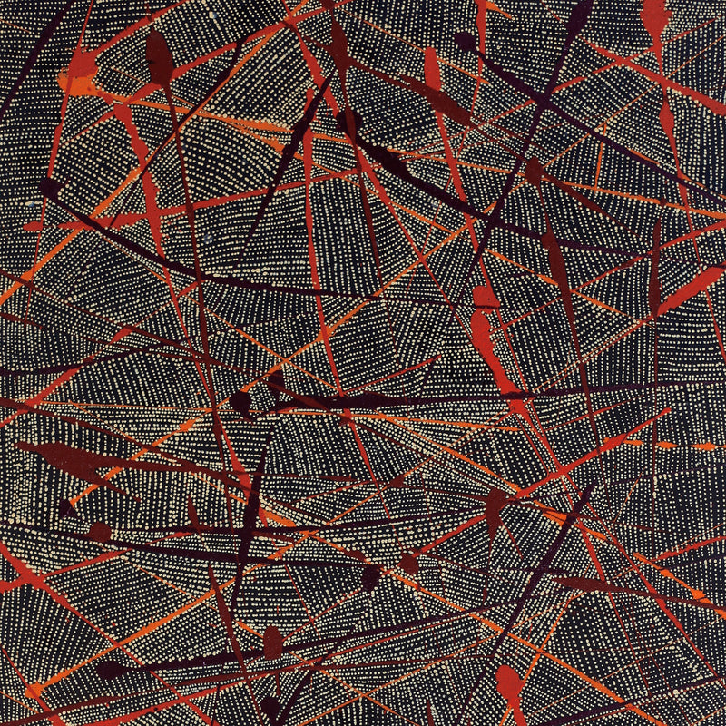 Aboriginal Artwork by Nancy Nungarrayi Collins, Ngalyipi Jukurrpa (Snake Vine Dreaming) - Purturlu, 61x30cm