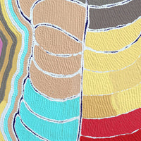 Aboriginal Artwork by Nancy Napanangka Gibson, Mina Mina Jukurrpa, 122x61cm