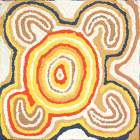 Aboriginal Artwork by Nancy Napanangka Gibson, Mina Mina Jukurrpa, 30x30cm