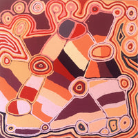Aboriginal Artwork by Nancy Napanangka Gibson, Mina Mina Jukurrpa, 91x91cm