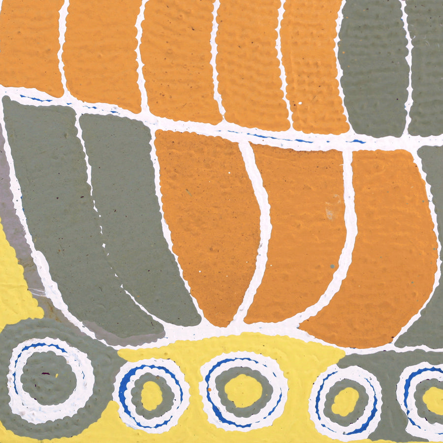 Aboriginal Artwork by Nancy Napanangka Gibson, Mina Mina Jukurrpa, 46x46cm