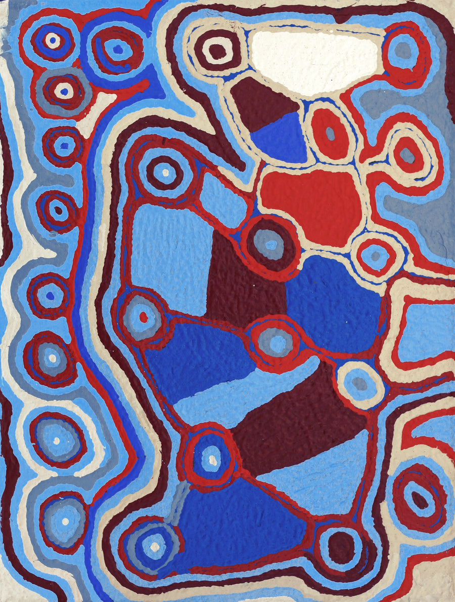 Aboriginal Artwork by Nancy Napanangka Gibson, Mina Mina Jukurrpa, 61x46cm