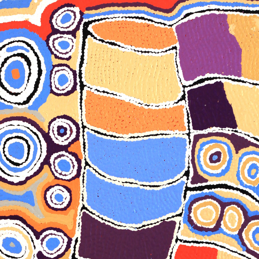 Aboriginal Artwork by Nancy Napanangka Gibson, Mina Mina Jukurrpa, 91x61cm