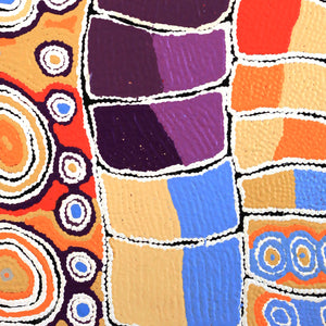 Aboriginal Art by Nancy Napanangka Gibson, Mina Mina Jukurrpa, 91x61cm - ART ARK®