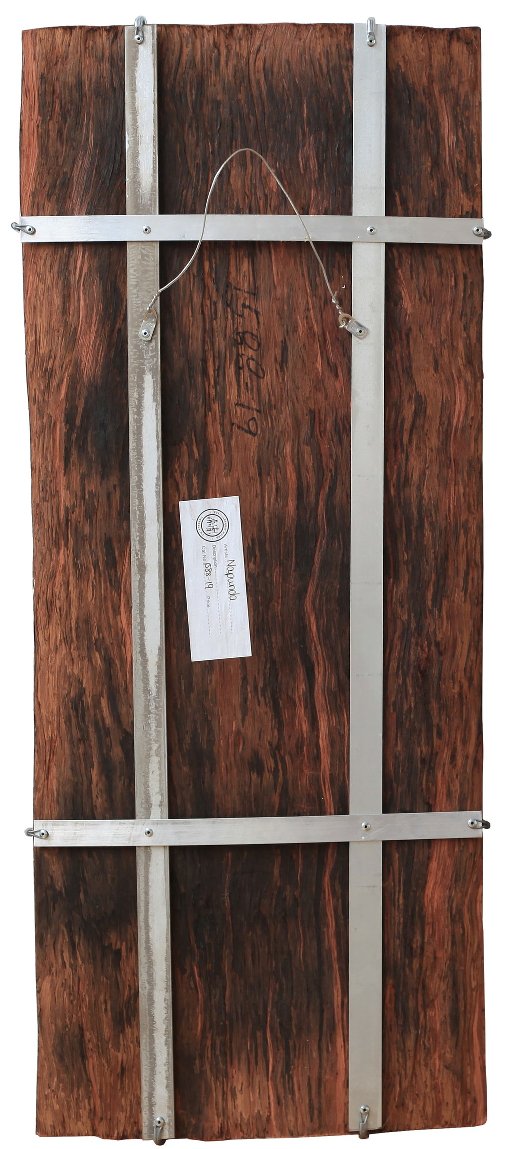 Aboriginal Artwork by Napunda Marawili, Yathikpa, 85x35cm Bark
