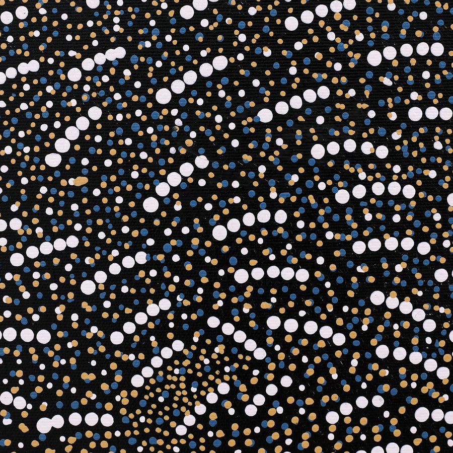 Aboriginal Artwork by Nardia Napurrurla Stafford, Ngurlu Jukurrpa (Native Seed Dreaming), 30x30cm