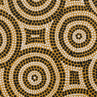 Aboriginal Artwork by Nardia Napurrurla Stafford, Ngurlu Jukurrpa (Native Seed Dreaming), 30x30cm