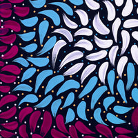Aboriginal Artwork by Nardia Napurrurla Stafford, Ngurlu Jukurrpa (Native Seed Dreaming), 30x30cm