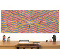 Aboriginal Artwork by Narelle Nangala Brown, Watiya-warnu Jukurrpa (Seed Dreaming), 152x61cm