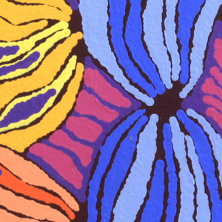 Aboriginal Artwork by Norissa Nampijinpa Watson, Ngapa Jukurrpa - Puyurru, 30x30cm