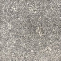 Aboriginal Artwork by Nathania Nangala Granites, Warlukurlangu Jukurrpa (Fire country Dreaming), 61x61cm