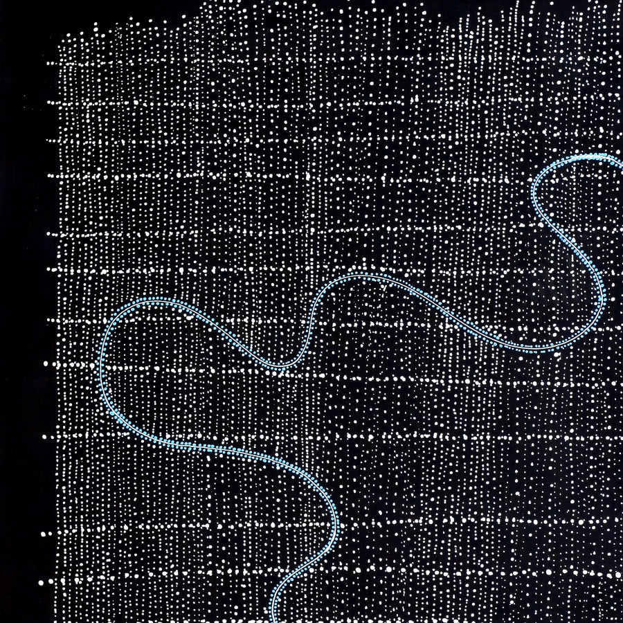 Aboriginal Artwork by Natasha Nakamarra Oldfield, Warna Jukurrpa (Snake Dreaming), 122x76cm