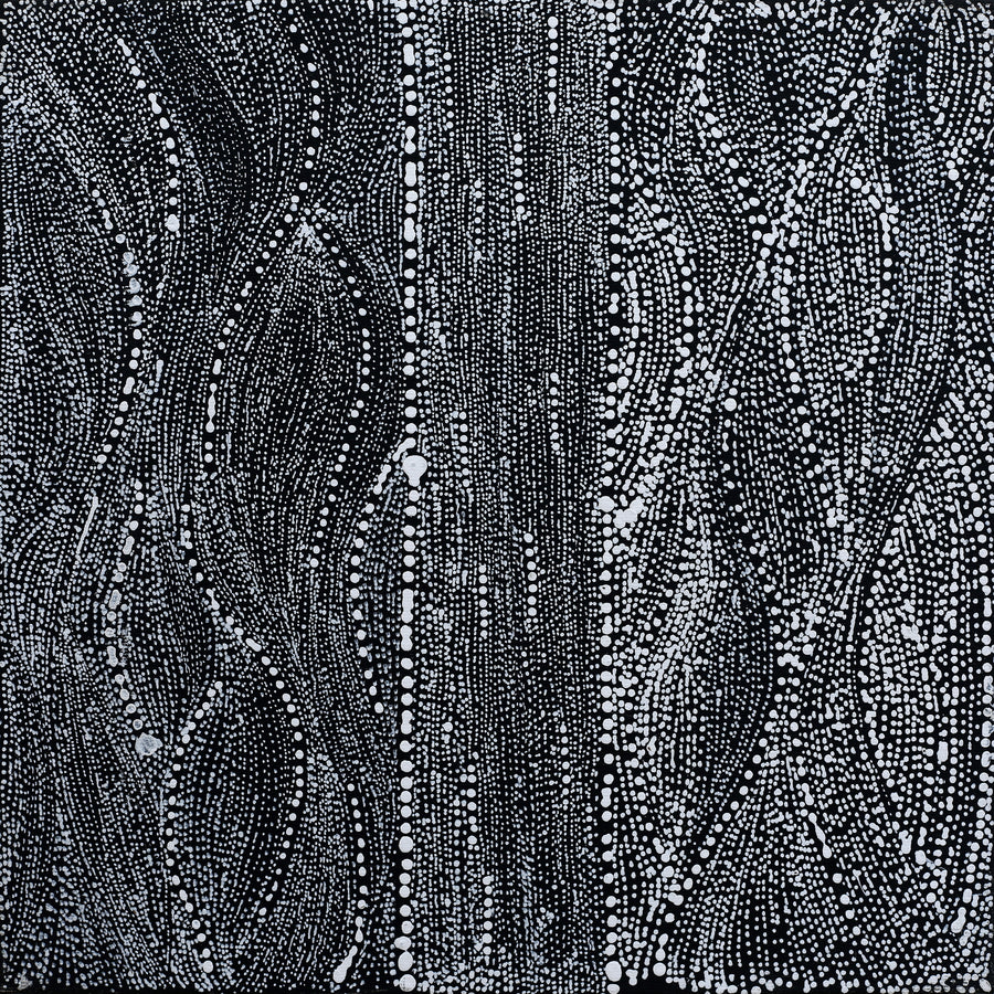 Aboriginal Artwork by Natasha Nakamarra Oldfield, Warna Jukurrpa (Snake Dreaming), 30x30cm