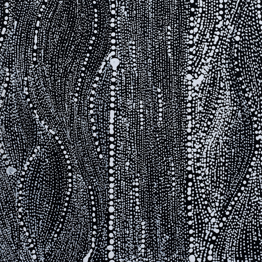 Aboriginal Artwork by Natasha Nakamarra Oldfield, Warna Jukurrpa (Snake Dreaming), 30x30cm