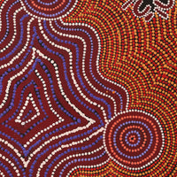Aboriginal Artwork by Natasha Nungarrayi Spencer, Ngalyarrpa manu Puluku Jukurrpa, 76x61cm