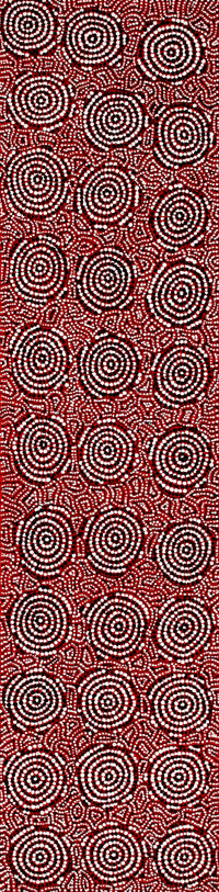 Aboriginal Artwork by Nathania Nangala Granites, Warlukurlangu Jukurrpa (Fire country Dreaming), 122x30cm