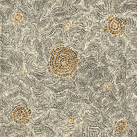 Aboriginal Artwork by Nathania Nangala Granites, Warlukurlangu Jukurrpa (Fire country Dreaming), 30x30cm