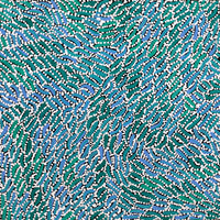 Aboriginal Artwork by Nathania Nangala Granites, Warlukurlangu Jukurrpa (Fire country Dreaming), 30x30cm