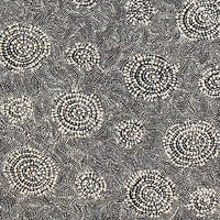 Aboriginal Artwork by Nathania Nangala Granites, Warlukurlangu Jukurrpa (Fire country Dreaming), 91x46cm