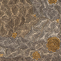 Aboriginal Artwork by Nathania Nangala Granites, Warlukurlangu Jukurrpa (Fire country Dreaming), 91x61cm