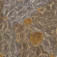 Aboriginal Artwork by Nathania Nangala Granites, Warlukurlangu Jukurrpa (Fire country Dreaming), 91x61cm