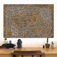 Aboriginal Artwork by Nathania Nangala Granites, Warlukurlangu Jukurrpa (Fire country Dreaming), 91x61cm