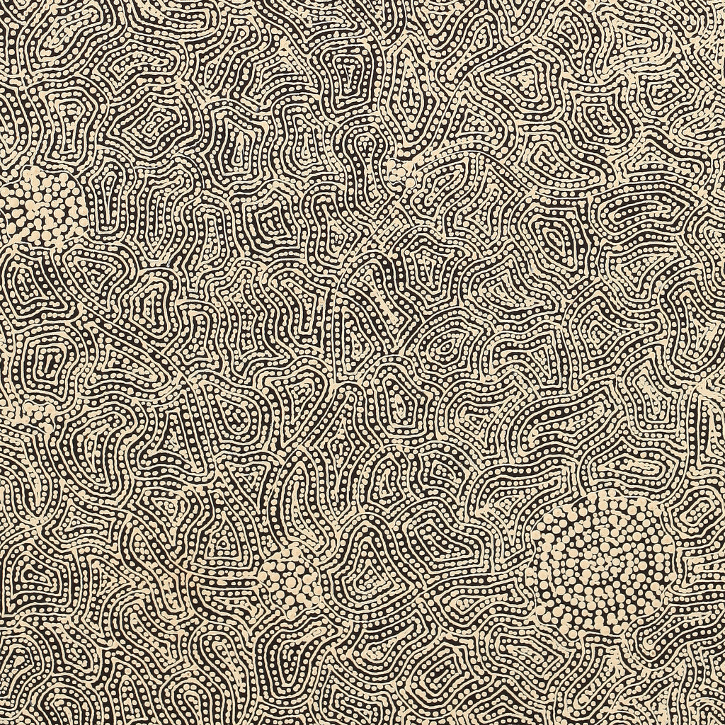 Aboriginal Artwork by Nathania Nangala Granites, Warlukurlangu Jukurrpa (Fire country Dreaming), 91x61cm