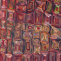 Aboriginal Artwork by Nathania Nangala Granites, Ngapa Jukurrpa (Water Dreaming) - Puyurru, 76x30cm