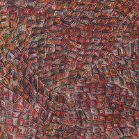 Aboriginal Artwork by Nathania Nangala Granites, Ngapa Jukurrpa (Water Dreaming) - Puyurru, 107x61cm