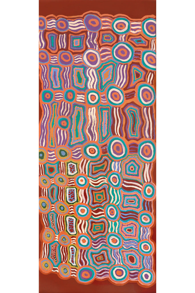 Aboriginal Artwork by Nellie Roberts Tjawina, Irlupa, 152x61cm