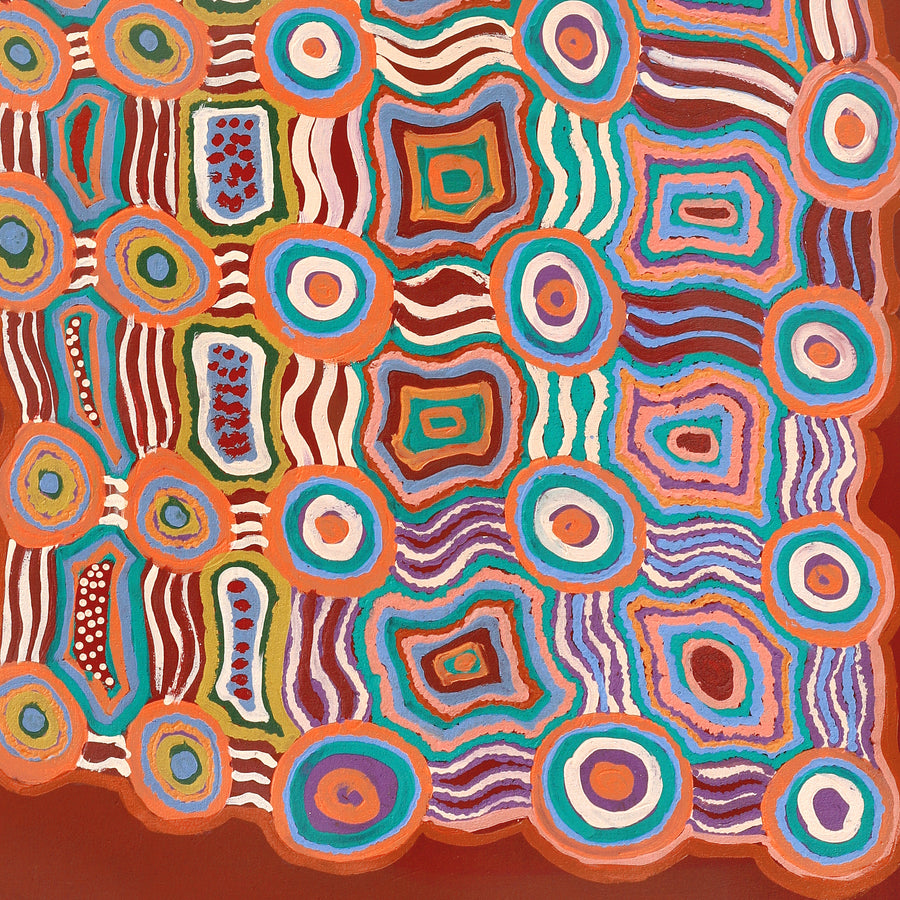 Aboriginal Artwork by Nellie Roberts Tjawina, Irlupa, 152x61cm