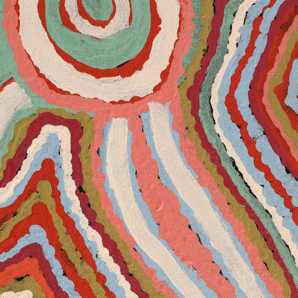 Aboriginal Artwork by Nellie Roberts Tjawina, Irlupa, 91x46cm