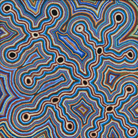 Aboriginal Artwork by Nellie Roberts Tjawina, Irrunytju minyma, 91x91cm