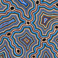 Aboriginal Artwork by Nellie Roberts Tjawina, Irrunytju minyma, 91x91cm